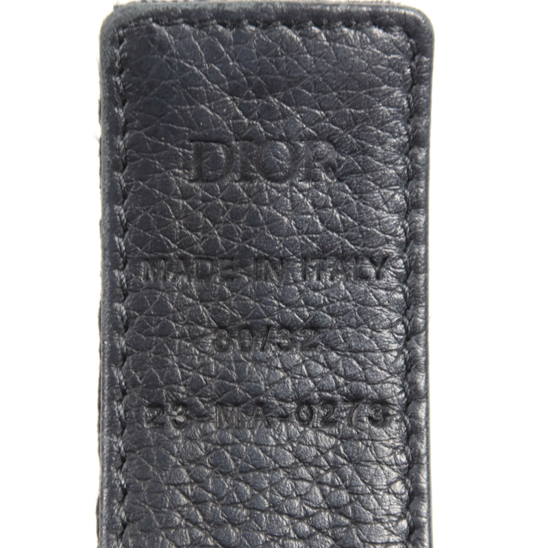 Dior 帆布/皮革Belt銀扣皮帶-6