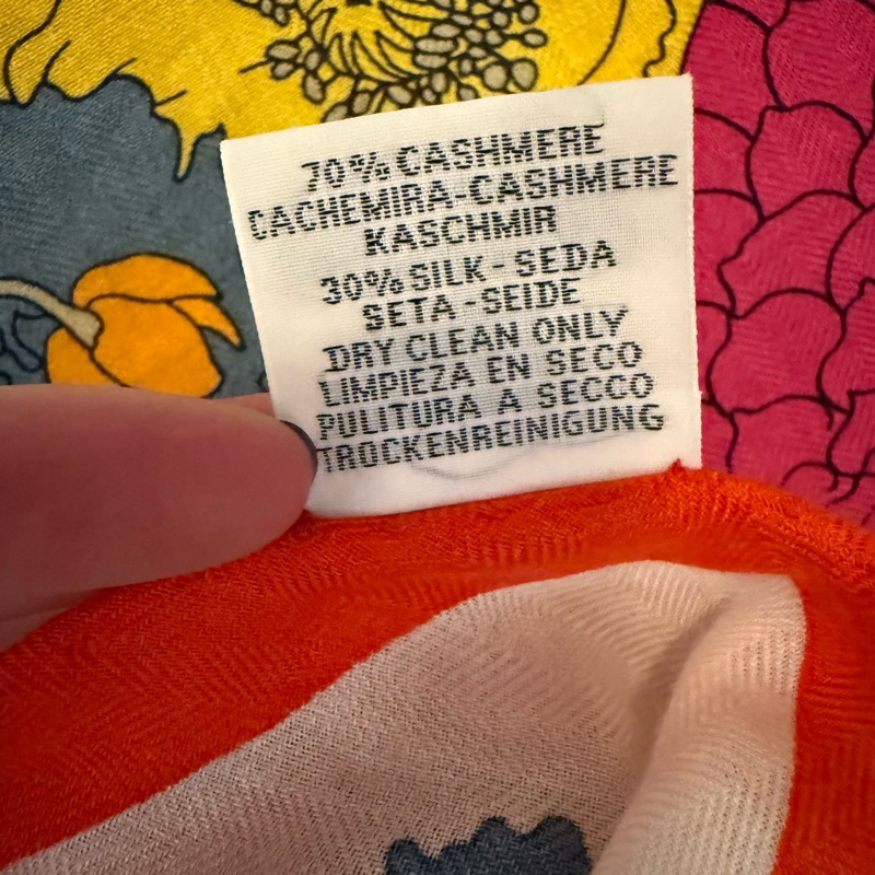 💖Hermes 三角巾 絲巾 輕揚花衣💖 全新-3