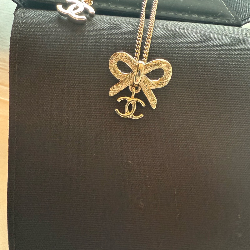 💖Chanel 25K 蝴蝶結項鍊 CC墜飾💖 超美 全新✨現貨-2