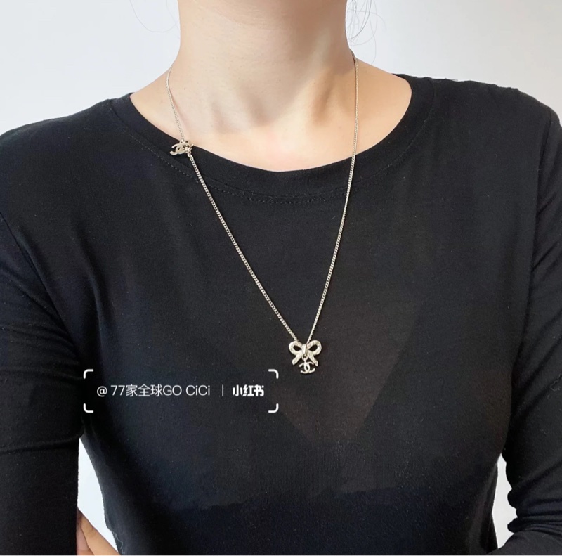 💖Chanel 25K 蝴蝶結項鍊 CC墜飾💖 超美 全新✨現貨-7