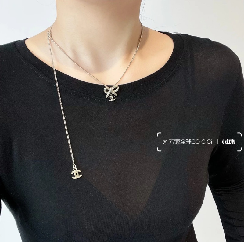💖Chanel 25K 蝴蝶結項鍊 CC墜飾💖 超美 全新✨現貨-8