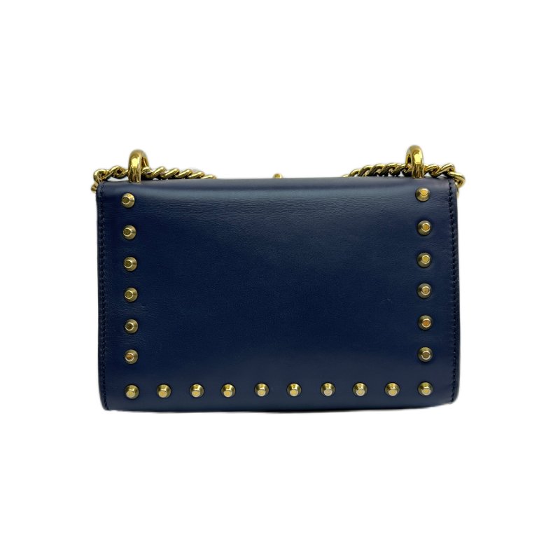 GUCCI 鎖扣包 金屬鎖扣 珍珠鉚釘裝飾 皮革斜背包-1