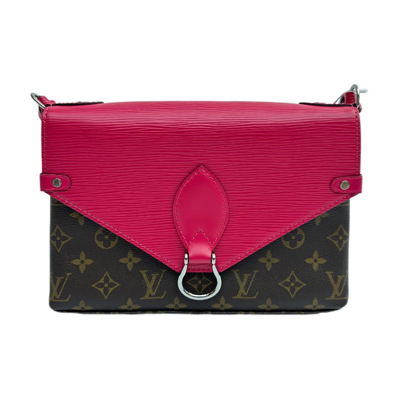 路易威登 LV Saint Michel Monogram 撞色皮革斜背包-0