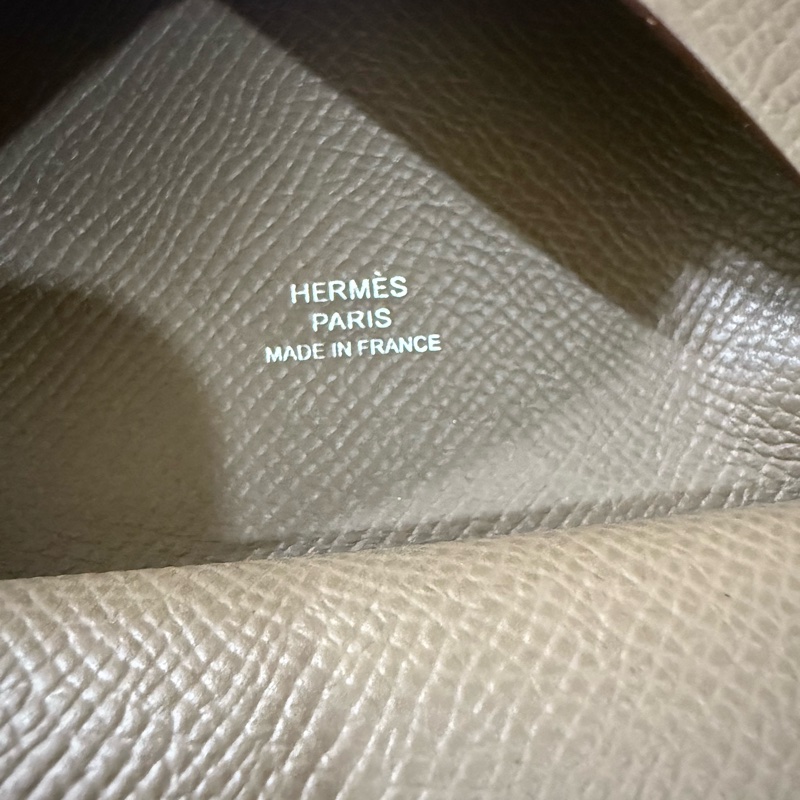 💖Hermes Calvi duo 卡夾 零錢袋 大象灰💖 全新-2