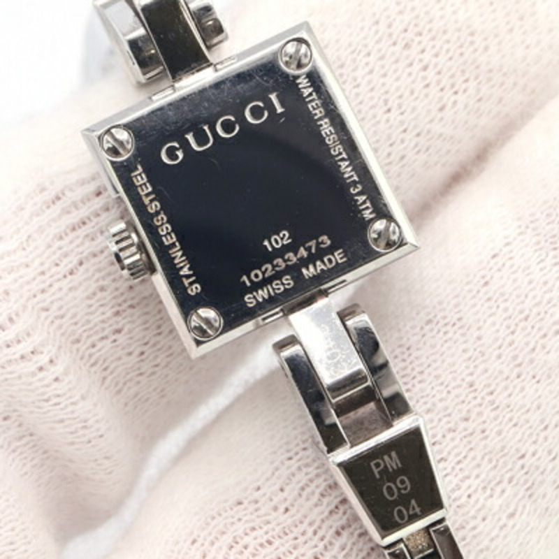 Gucci 女士 G Mini 102 手錶 YA102535 不鏽鋼石英錶帶-8