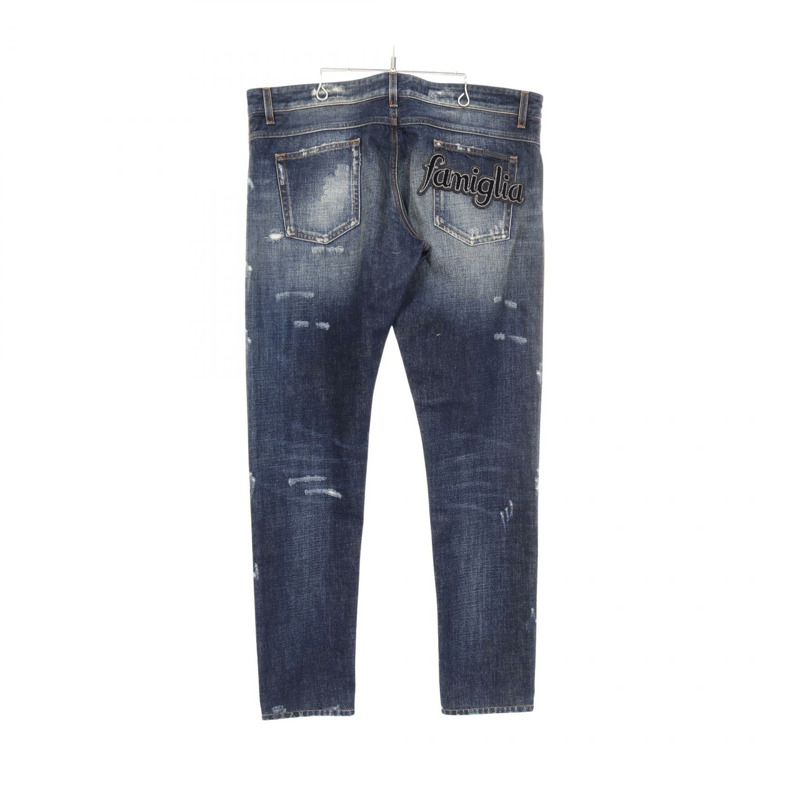 DOLCE & GABBANA 牛仔褲 #54 棉質海軍藍男士二手牛仔褲-1