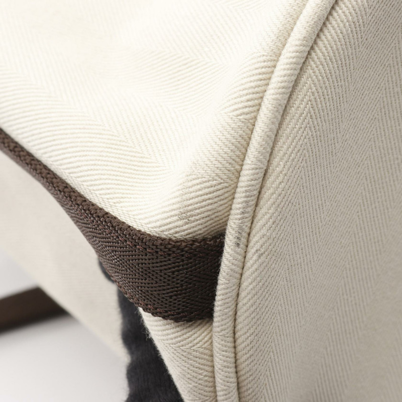 HERMES Sac de Pansage 水桶肩背包 Toile V 型帆布米色二手 M-7