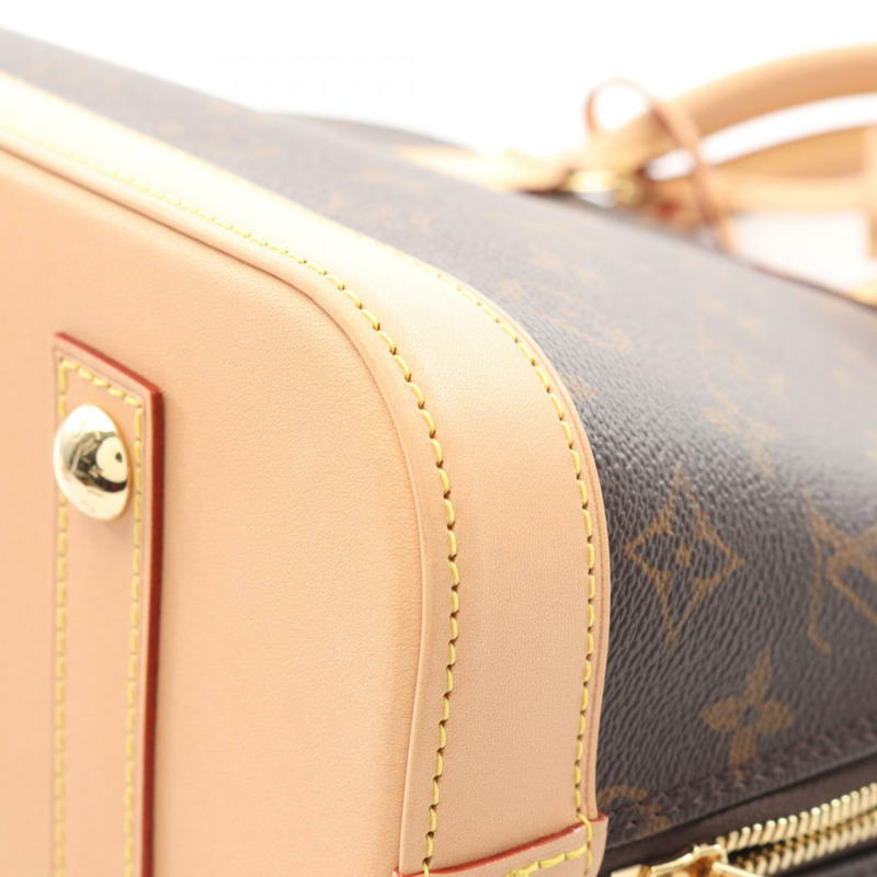 路易威登 Alma 手提包 M53151 Monogram 帆布皮革棕色二手女士 LV-5