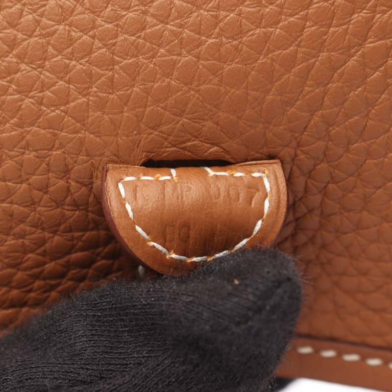 愛馬仕 Evelyne Amazon TPM 肩包/斜背包,Clemence 皮革,金色,二手 SHW-4