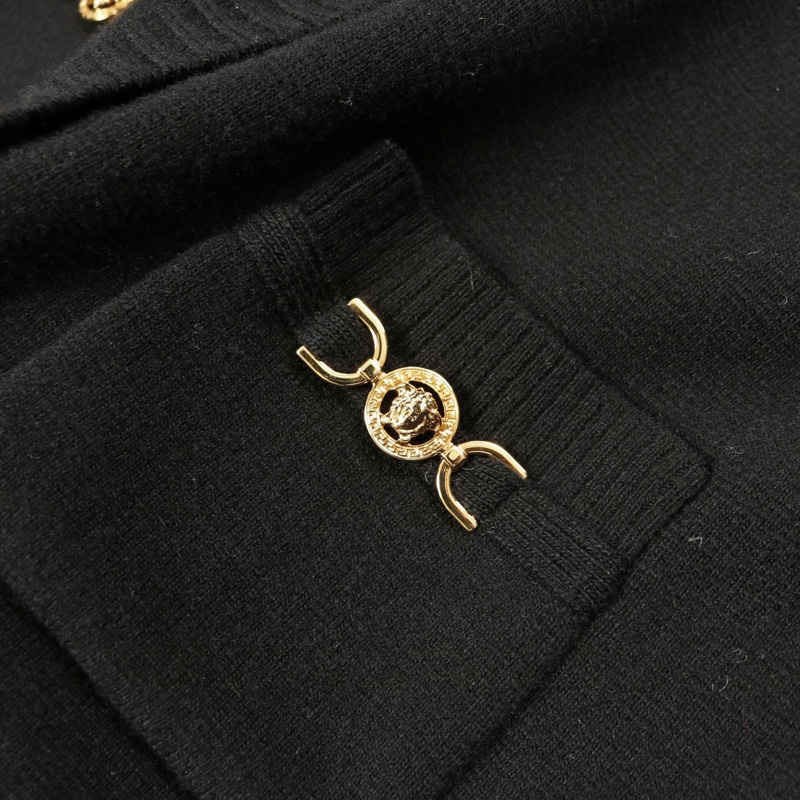 范思哲美杜莎洋裝 #40 無袖羊毛羊絨黑色二手女裝-7