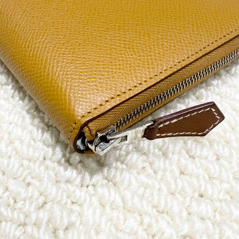 HERMES - 2S芝麻色EPSON 銀釦 Silk'in Azap 長夾-2
