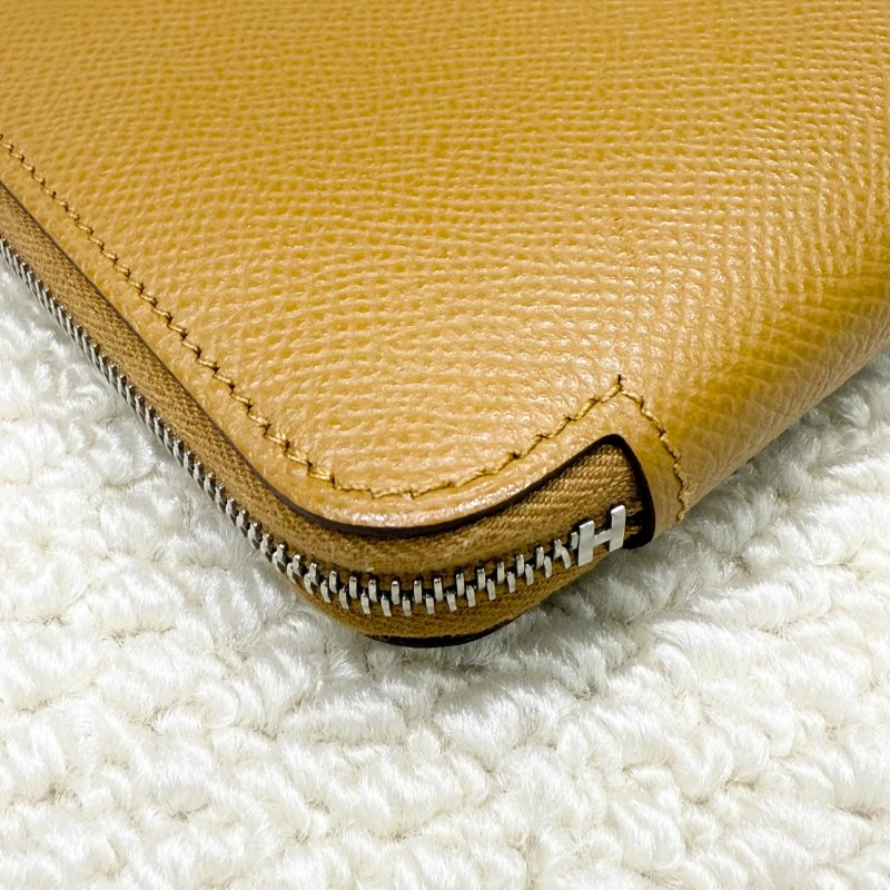 HERMES - 2S芝麻色EPSON 銀釦 Silk'in Azap 長夾-5