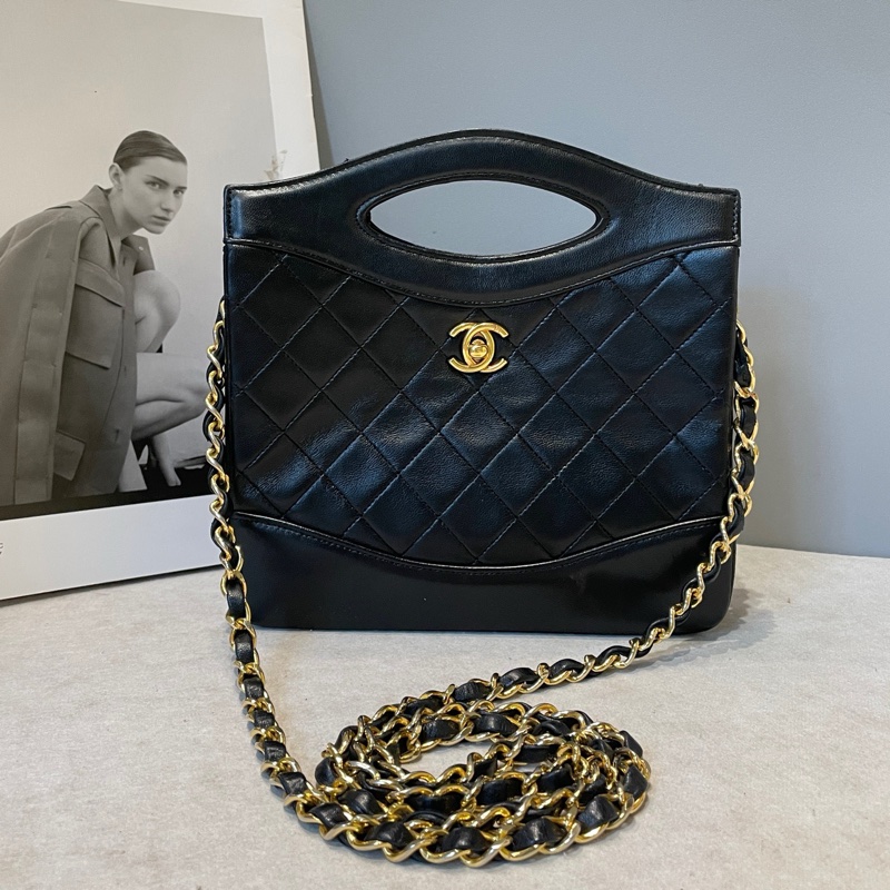 Chanel 中古黑金mini31bag 尺寸約19*17-1