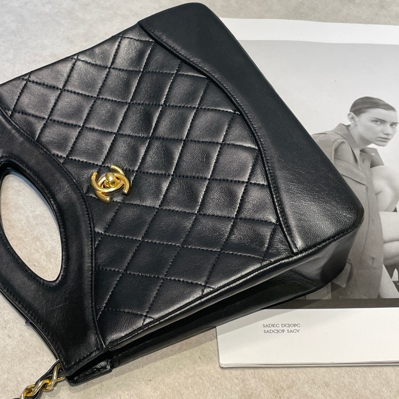 Chanel 中古黑金mini31bag 尺寸約19*17-7