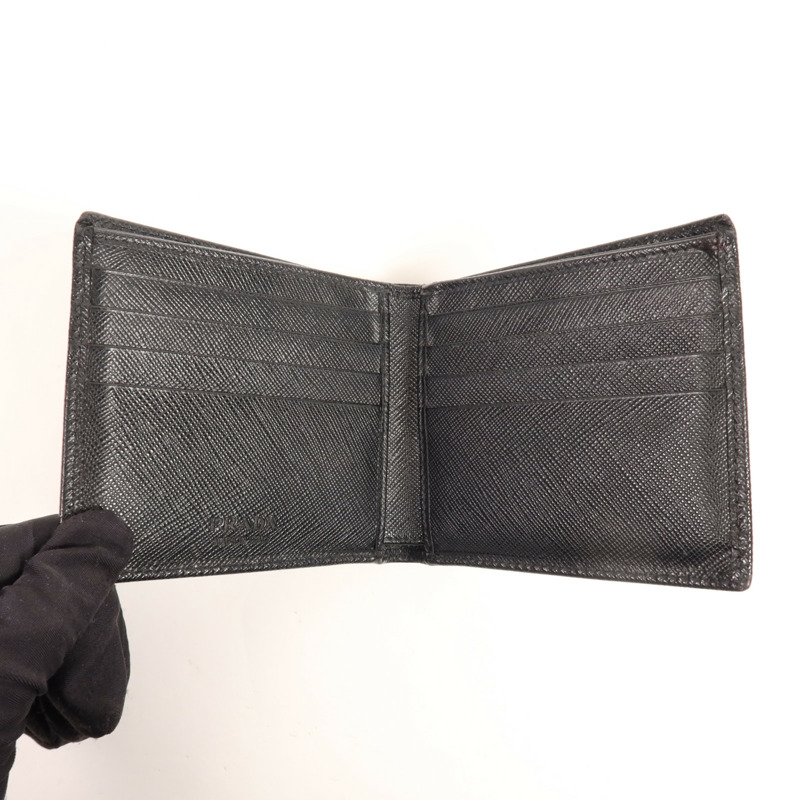 PRADA 牛皮皮革Wallet銀扣錢包-4