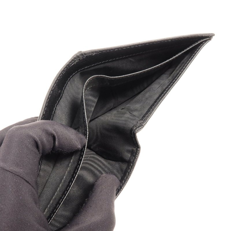 PRADA 牛皮皮革Wallet銀扣錢包-5