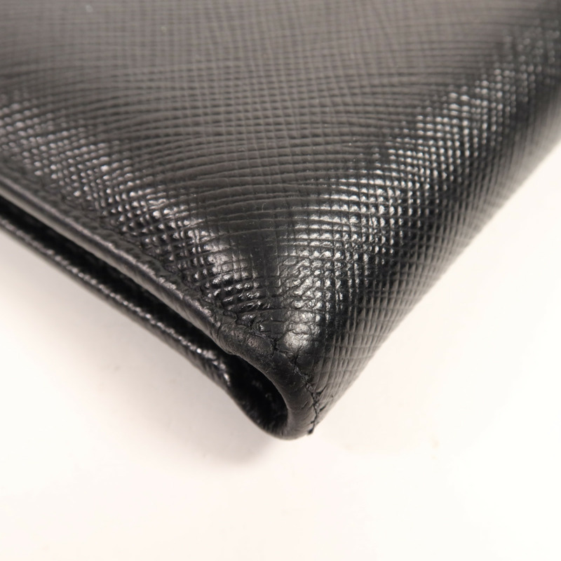 PRADA 牛皮皮革Wallet銀扣錢包-10