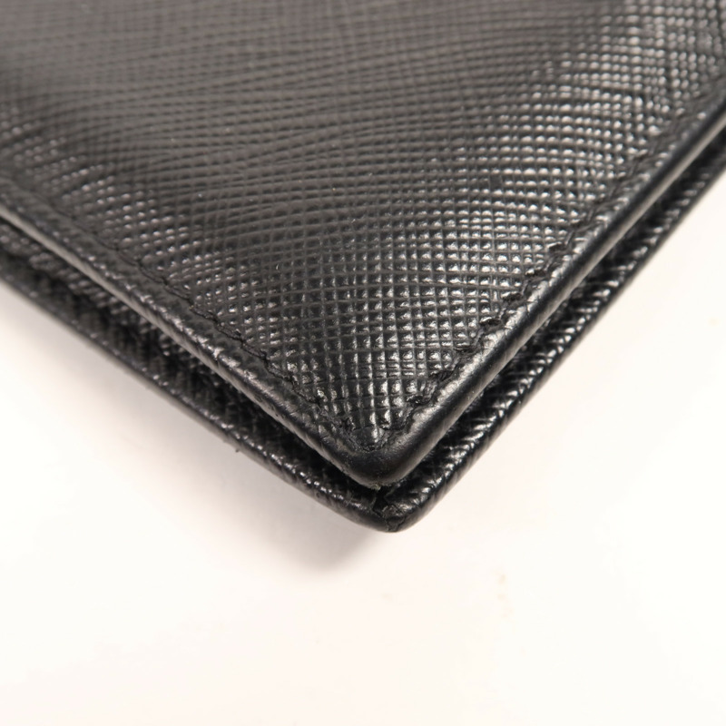 PRADA 牛皮皮革Wallet銀扣錢包-11