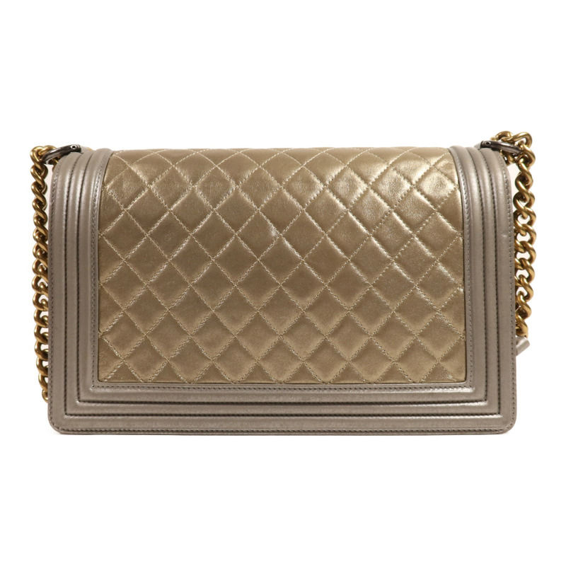 CHANEL 羊皮皮革Boy 28鏈帶肩背袋-1