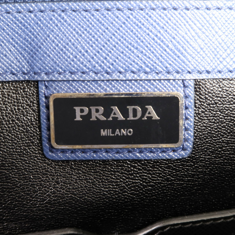 PRADA 牛皮皮革Briefcase銀扣公事包-5