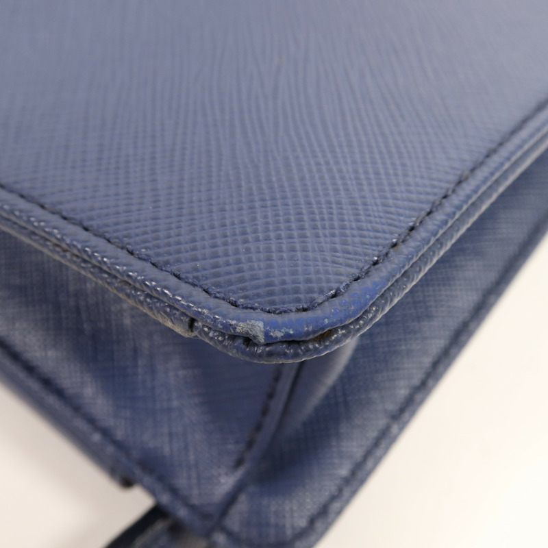 PRADA 牛皮皮革Briefcase銀扣公事包-7