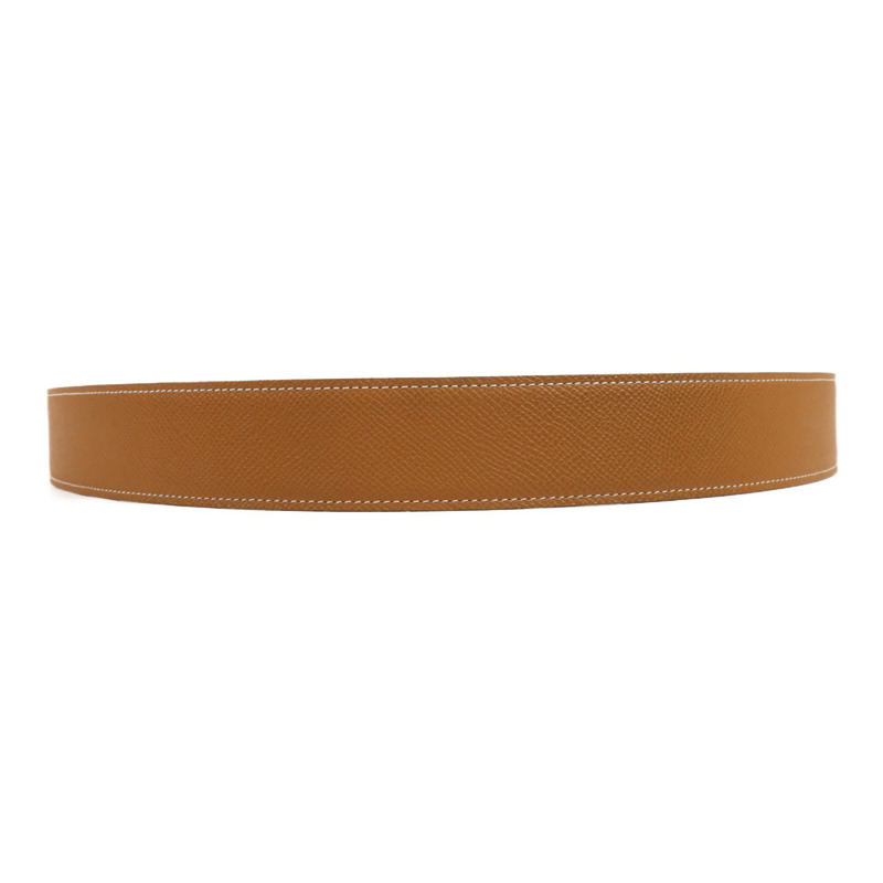 HERMES Epsom皮革Belt 110銀扣皮帶Gold-2