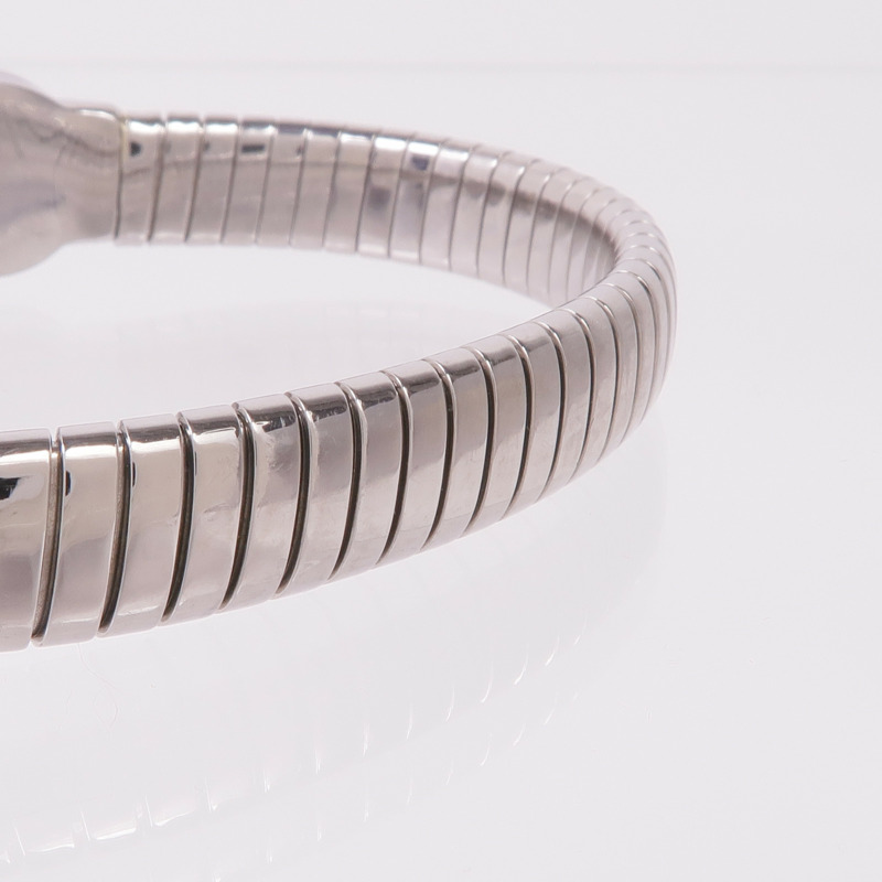 BVLGARI 不鏽鋼Tubogas Diamond Bracelet鑽石手鐲-7