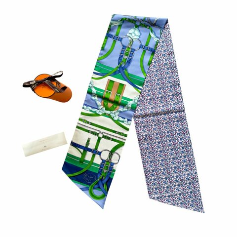 HERMES Maxi twilly cut 長絲巾