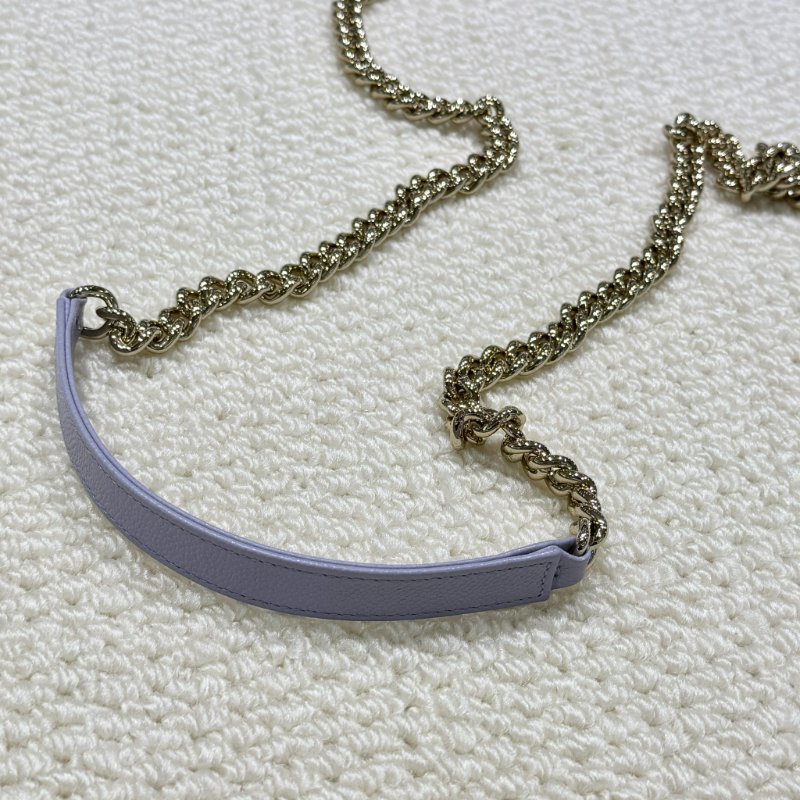 CHANEL - 薰衣草紫荔枝皮淡金釦WOC-2