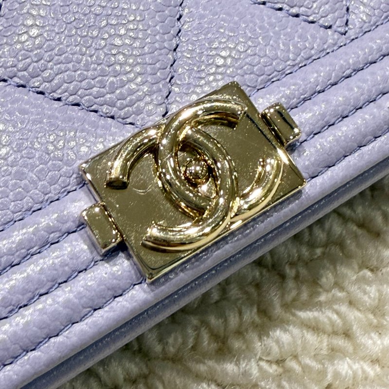 CHANEL - 薰衣草紫荔枝皮淡金釦WOC-3