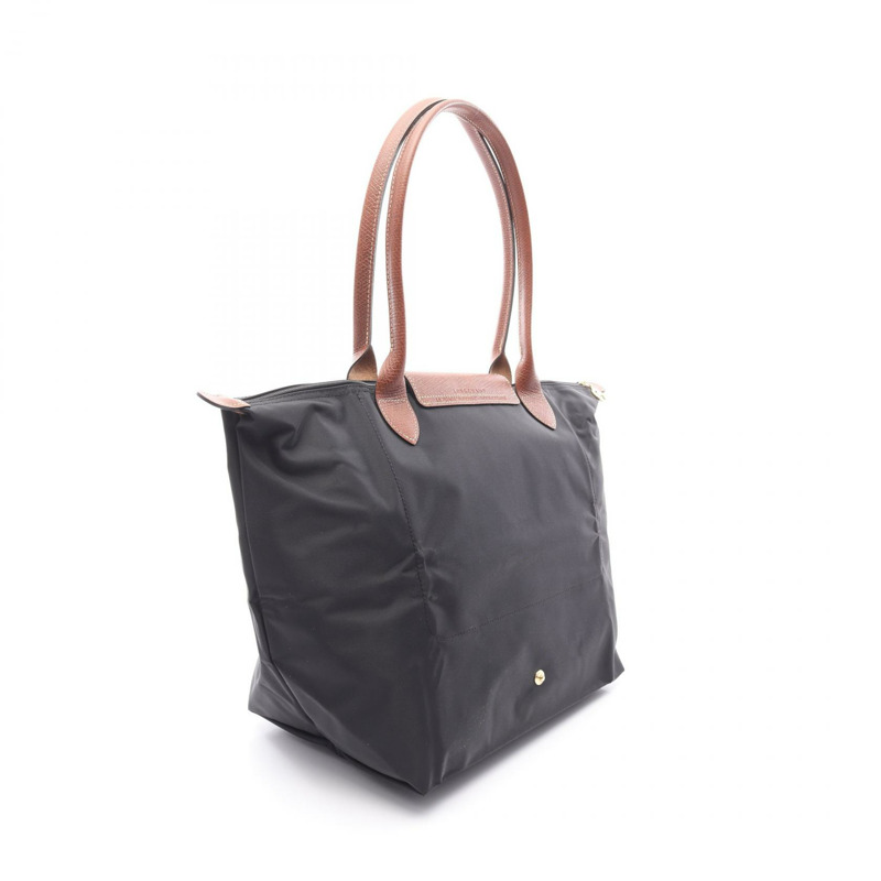 Longchamp Le Pliage Original L 托特包 L1899089001 帆布皮革 黑色棕色 全新 女士-1