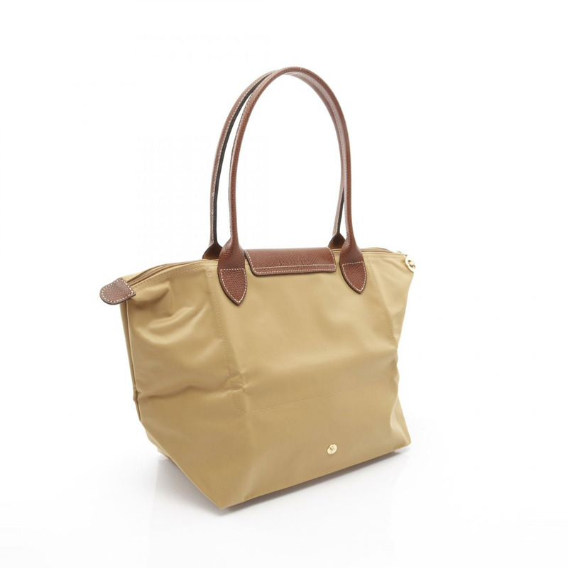 Longchamp LE PLIAGE ORIGINAL M 托特包 L2605089P86 帆布皮革 米色 棕色 全新 女士-1
