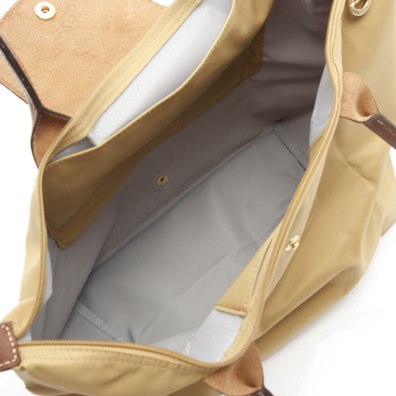 Longchamp LE PLIAGE ORIGINAL M 托特包 L2605089P86 帆布皮革 米色 棕色 全新 女士-3