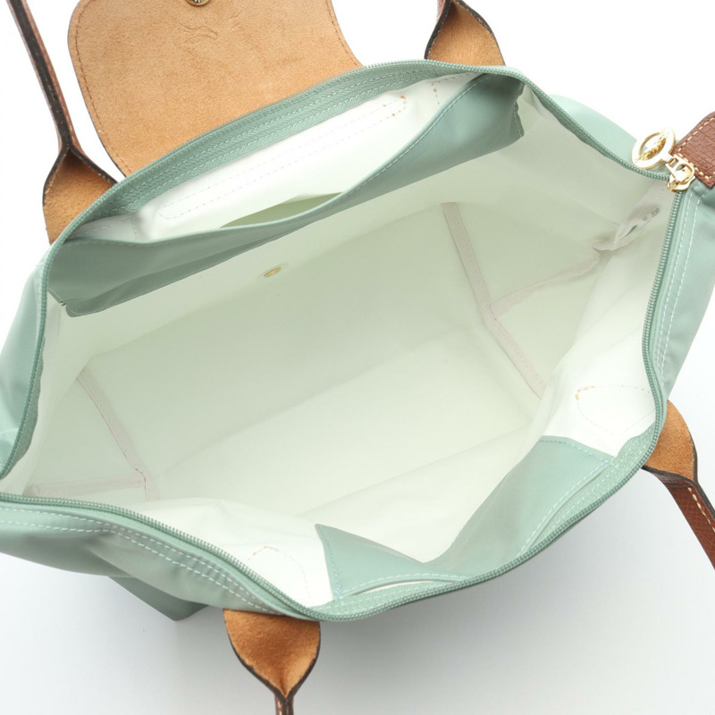 Longchamp LE PLIAGE ORIGINAL M LE PLIAGE ORIGINAL M 手提包 L2605089P99 帆布皮革 綠色棕色 全新 女士-2