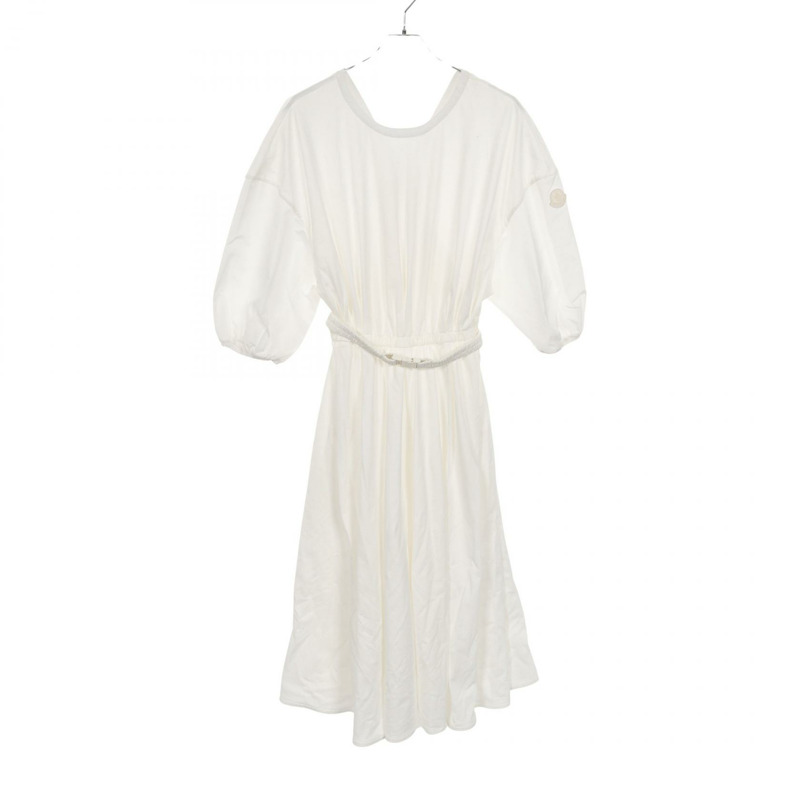 MONCLER 洋裝 S 碼 8I00011 棉滌混紡 白色 二手 女款-0