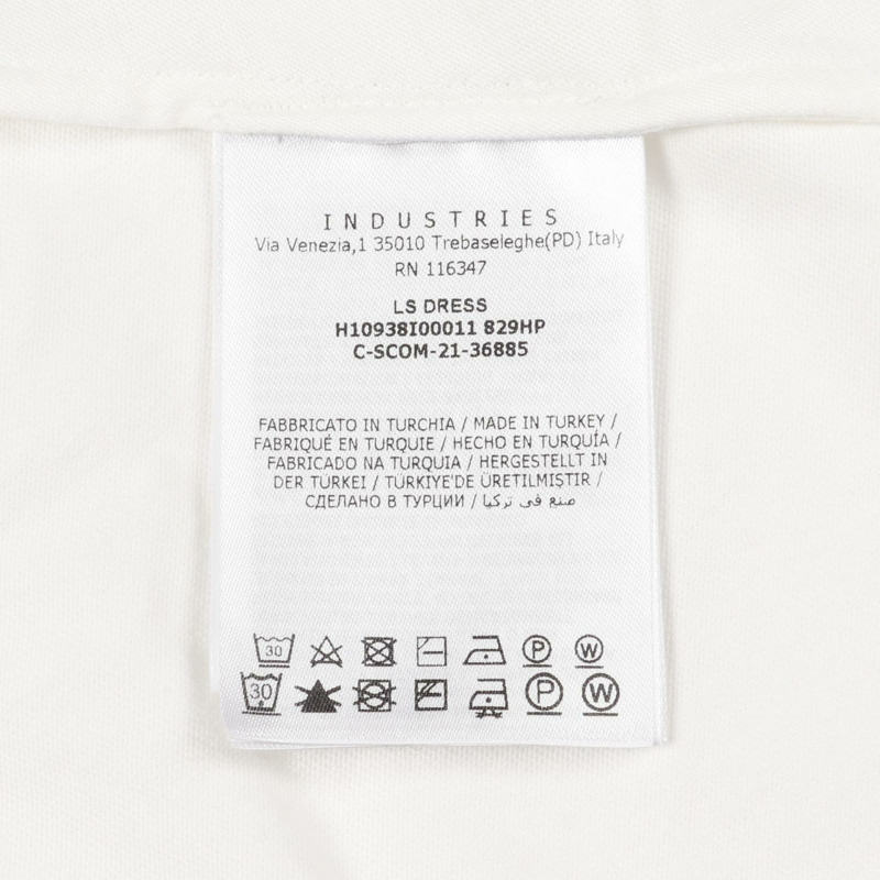 MONCLER 洋裝 S 碼 8I00011 棉滌混紡 白色 二手 女款-4