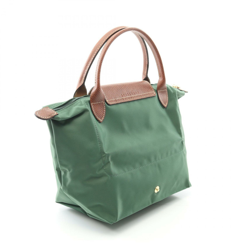 Longchamp Le Pliage S 托特包 L1621089P95 帆布皮革 綠色棕色 全新 女士-1