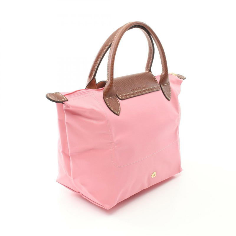 Longchamp Le Pliage Original S 手提包 1621089P92 帆布皮革 粉紅色棕色 全新 女士-1