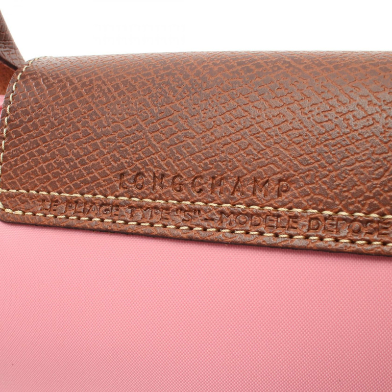 Longchamp Le Pliage Original S 手提包 1621089P92 帆布皮革 粉紅色棕色 全新 女士-3