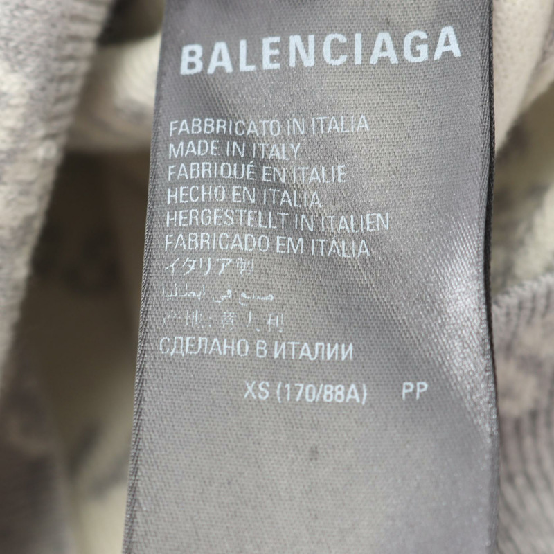 BALENCIAGA 針織衫 XS 碼 棉羊毛 灰色 白色 二手 男款-3