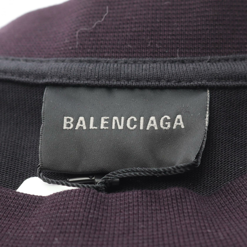 BALENCIAGA 褶襉T卹洋裝 #38 棉滌混紡 紫色 黑色 二手 女款-2