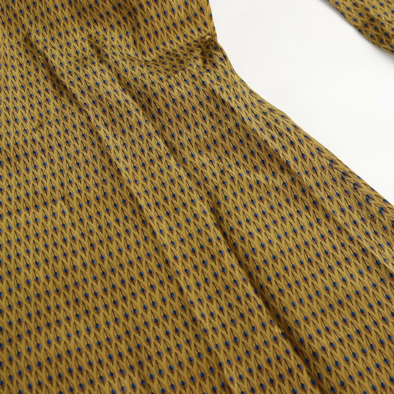 Salvatore Ferragamo 襯衫裙 #42 真絲棕色藍色多色二手女裝-5