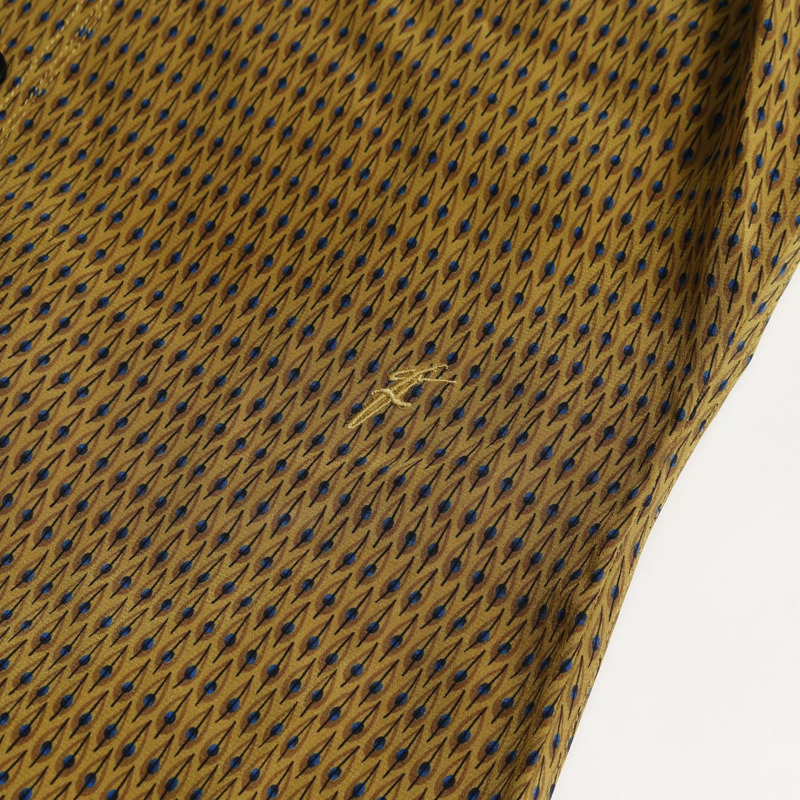 Salvatore Ferragamo 襯衫裙 #42 真絲棕色藍色多色二手女裝-6