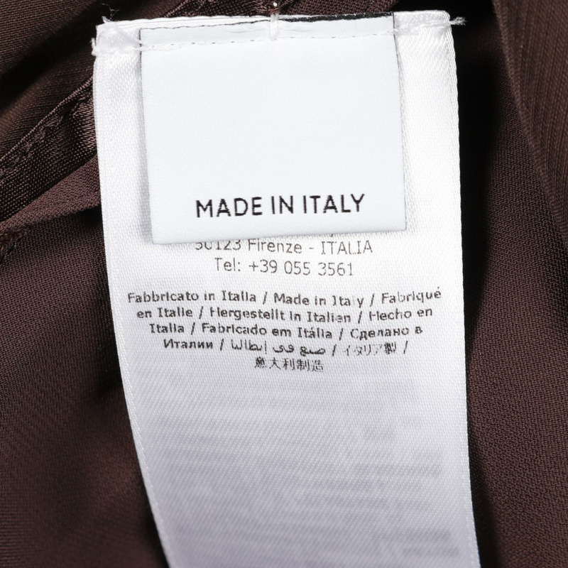 Salvatore Ferragamo 無袖洋裝 #42 棕色人造絲二手女裝-4