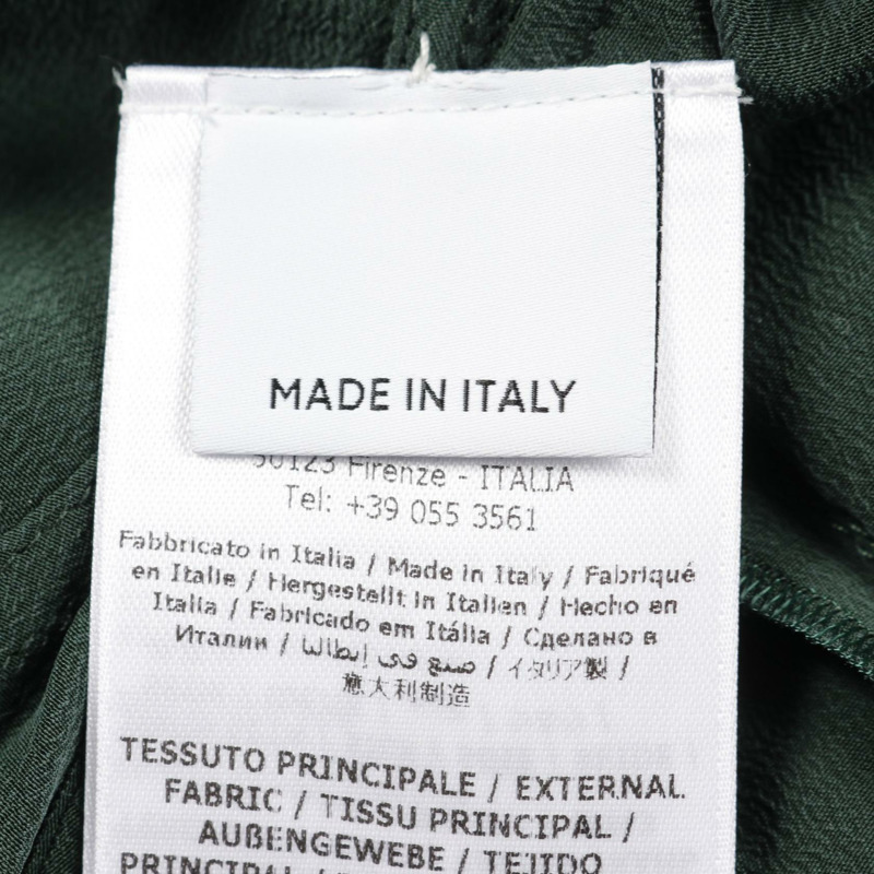 Salvatore Ferragamo 40號絲質洋裝,綠白相間,二手女款-4