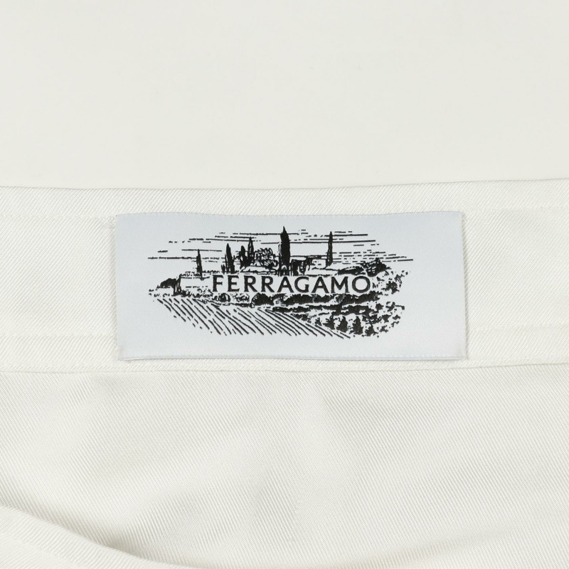 Salvatore Ferragamo 36號無袖絲質洋裝,白色/黑色,二手女款-2