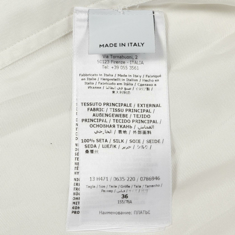 Salvatore Ferragamo 36號無袖絲質洋裝,白色/黑色,二手女款-3