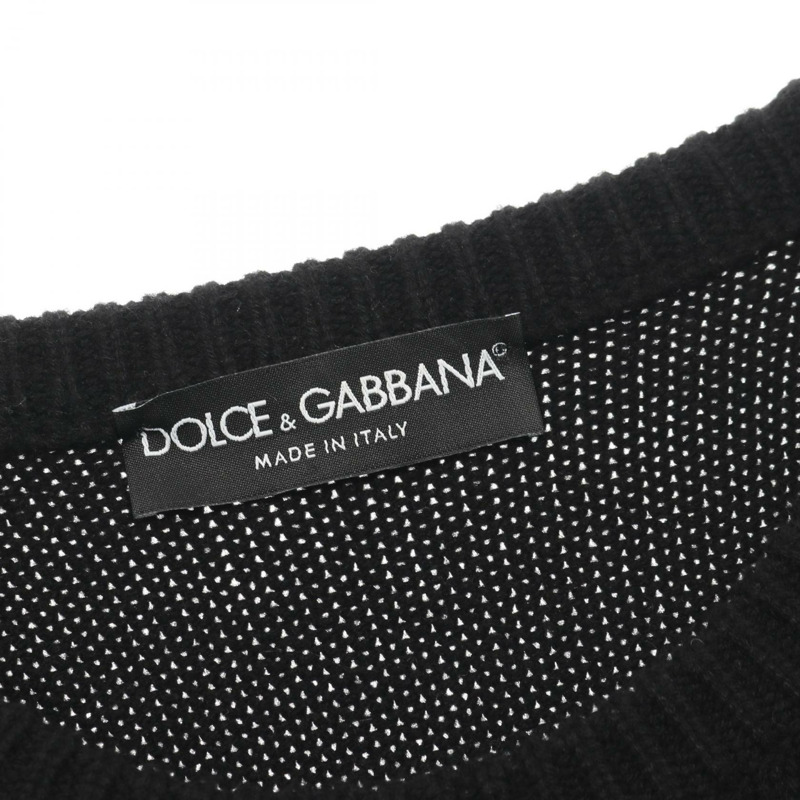 DOLCE & GABBANA 38 號針織衫，羊絨材質，黑色，二手女款-2