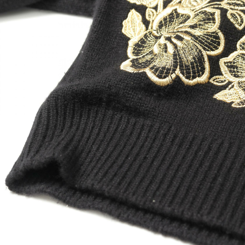 DOLCE & GABBANA 38 號針織衫，羊絨材質，黑色，二手女款-5