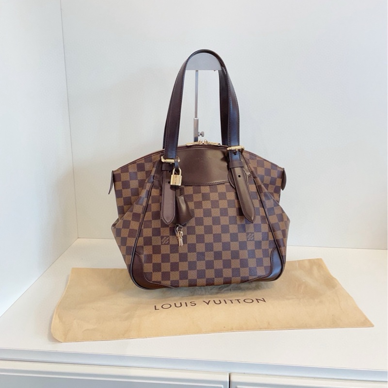 【保存品🆕】LV Verona 維羅納 MM 棕棋盤格手提包 單肩包-0